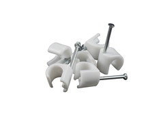 Kabelklammer 10-14 mm Rund Vit 100-pack